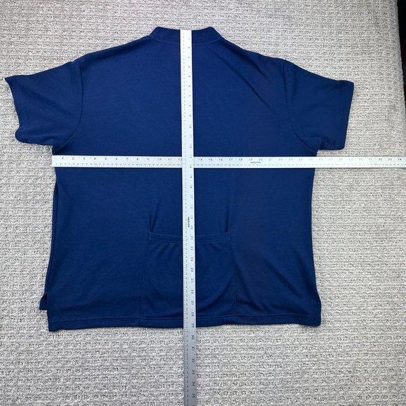 Vintage L.L. Bean Shirt Men Large Navy Blue 1/4 Zip Made in USA Embroidered Logo - Picture 9 of 11